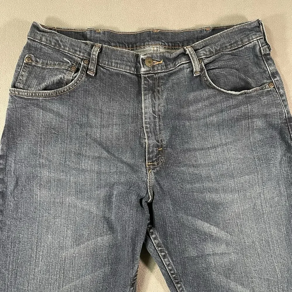 Wrangler Five Star Relaxed Fit Jeans Mens 36x30 Blue Straight 97FXWXD